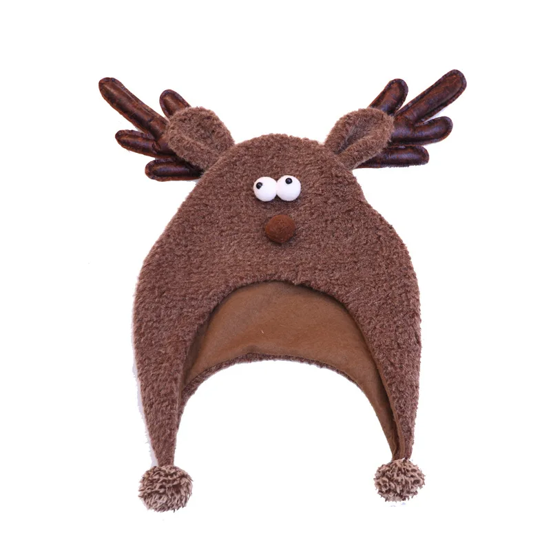 New Christmas Hat Cute Exquisite Santa Clause Hats Craft Gift Children Adult Elk Hats Christmas Cap Christmas Decor Props