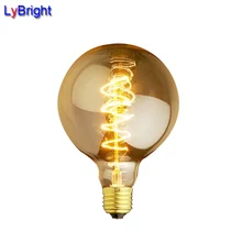 G80 лампа накаливания E27 40 Вт Глобусы Ретро Эдисон лампочка AC 110 В/220 В g80 Винтаж свет лампы украшения Стиль