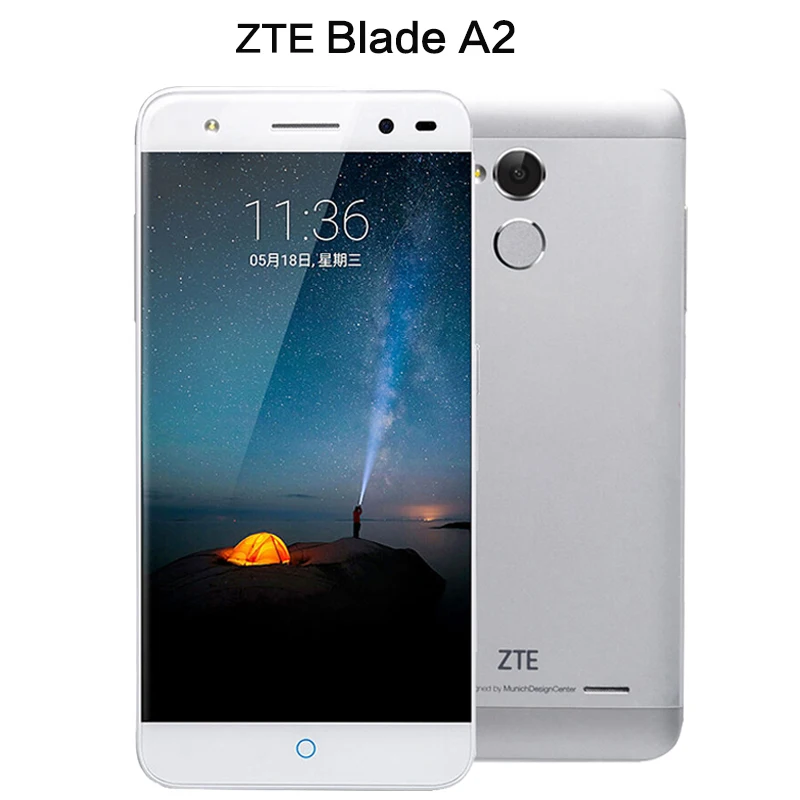 Оригинал ZTE Blade A2 MTK6750 Octa core 4 г LTE смартфон 5.0 дюймов HD 2 ГБ + 16 Android 5.1 13MP Dual SIM Touch ID