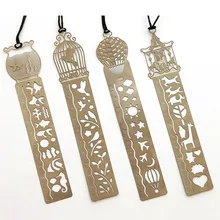 Милый кавайный креативный конь птичья клетка полый металлический Закладка линейка многофункциональный подарок для детей и студентов школьные принадлежности