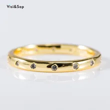 

Visisap Fashion Simple Micro Pave Zircon Lady Ring for Women White Gold Color Accessories Gifts Party Ring Dropshipping B2044