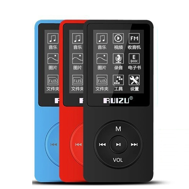 RUIZU X02 MP3 плеер 4 г/8 г/16 г Портативный Mp3 может играть 80 часов с FM радио электронная