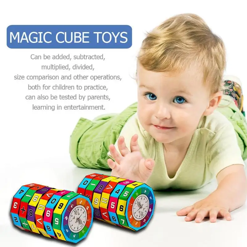 1 шт. пластиковая цилиндрическая цифровая головоломка магический куб игрушечные счеты обучения Детские игрушки дети игрушка для обучения подарки