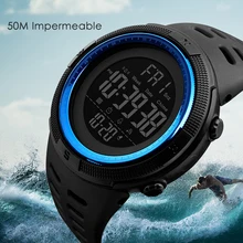 SKMEI 1251 Luminous Sports Electronic Watch LED Digital Watches Men 50M Shockproof Waterproof Military Watch Fashion Men Watches