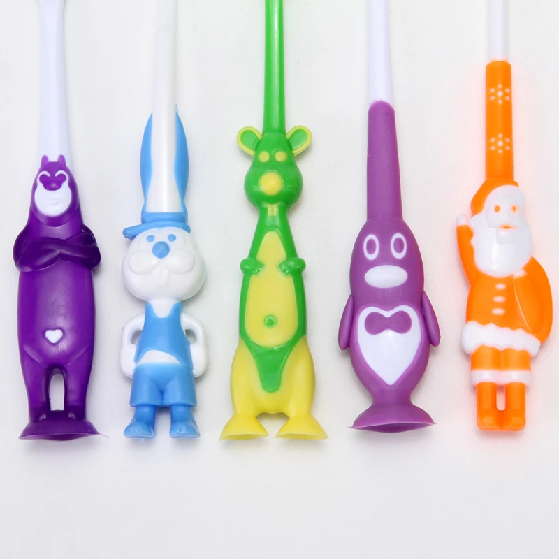 2Pcs Cartoon Dinosaur Shape Children Kids Toothbrush Safe Health Children's Tooth Brush Suction With Stand Oral Care Tool 2Pcs Cartoon Dinosaur Shape Children Kids Toothbrush Safe Health Children's Tooth Brush Suction With Stand Oral Care Tool