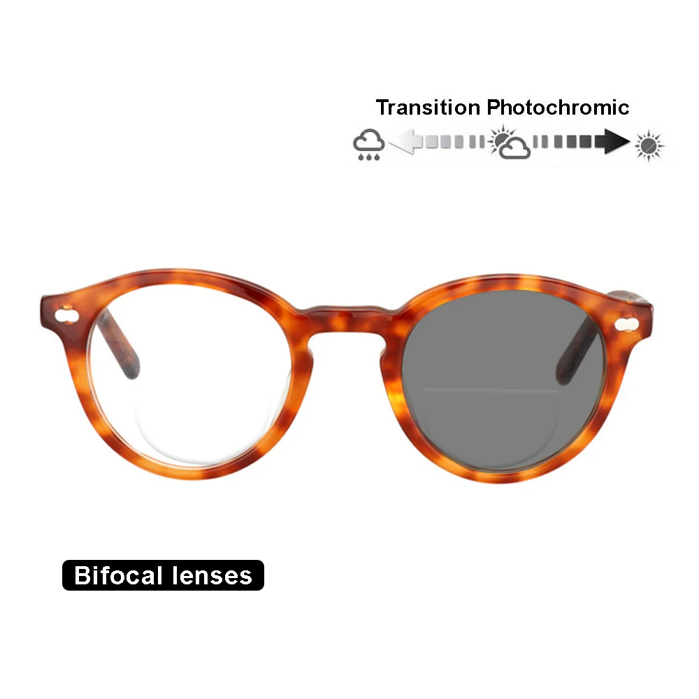 Фотохромовые бифокальные ретро очки для чтения Карманный считыватель