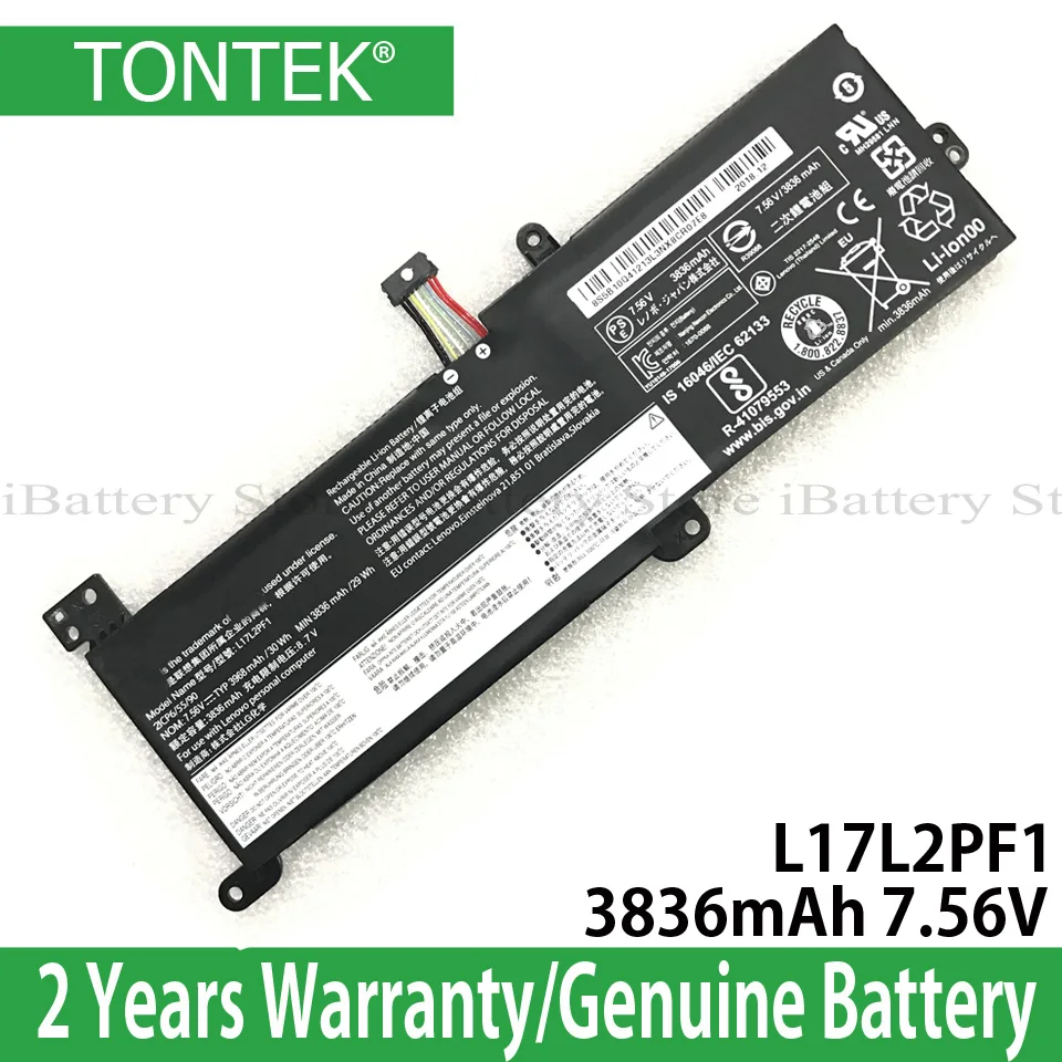 Оригинальный аккумулятор L17L2PF1 для Lenovo IdeaPad 320 14ABR 15ABR 520 15IKBR Xiaoxin 5000 15 серии L16M2PB2