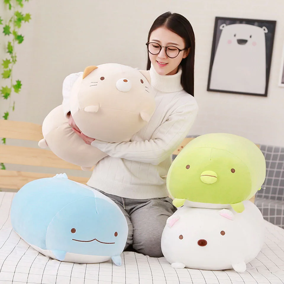 Плюшевые подушки Peluches Sumikko Gurashi чучело Kawaii мягкие игрушки для сна компаньон Pusheen