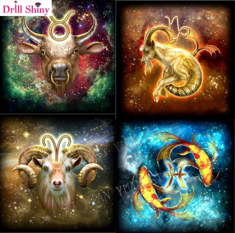 

5D Diy diamond painting 12 zodiacal constellations full square diamond embroidery Rhinestone cross-stitch mosaic home decoration