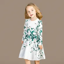 2016 Girls dress autumn space cotton long sleeved Princess Dress