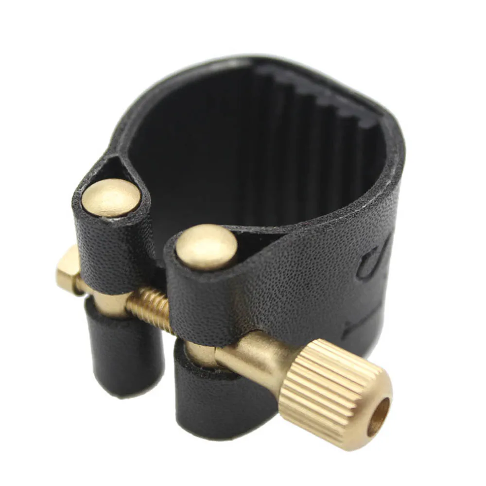 

Ligature Fastener for Alto Sax Saxophone Rubber Mouthpiece Artificial Leather Compact Durable Saxophone Accessories