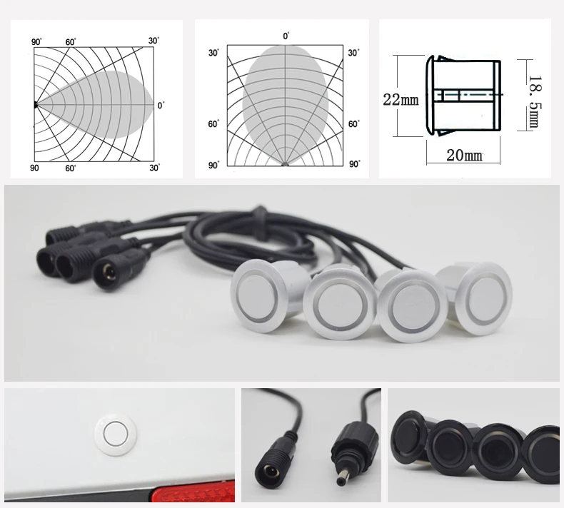 Парковка 4 датчика Авто парктроник ЖК-цифровой резервный автомобиль реверсивный радар помощник монитор детектор Система подсветка дисплей