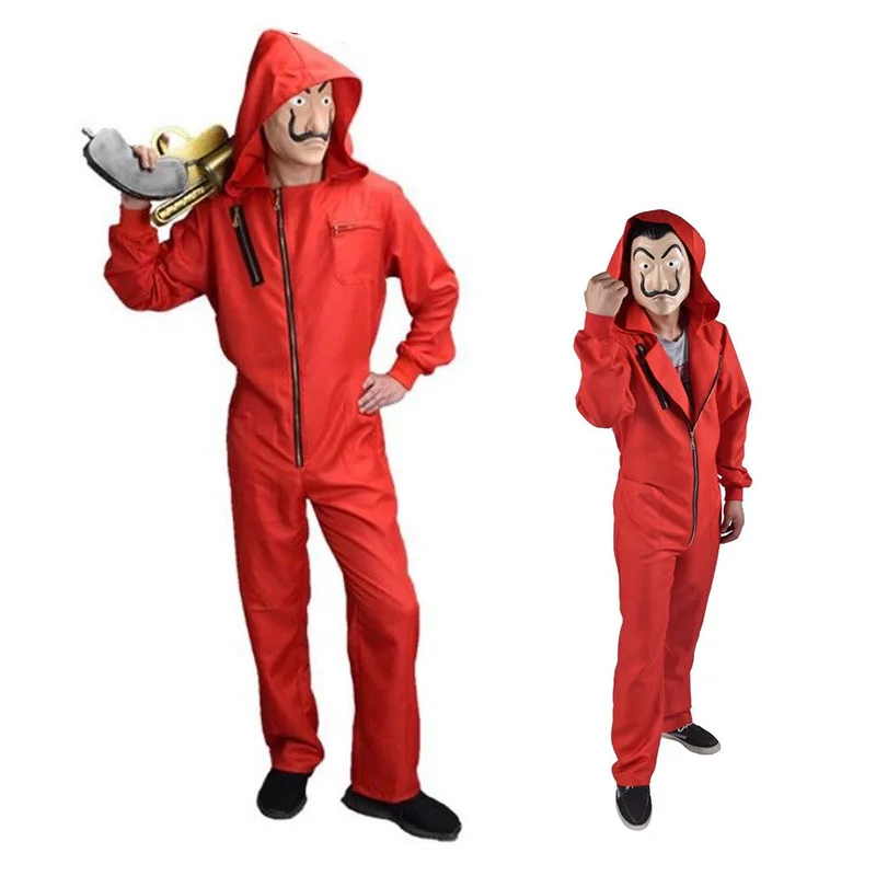 

Salvador Dali Cosplay Movie House of Paper La Casa De Papel Spain TV Netflix Cosplay Adult kids separate mask Costume