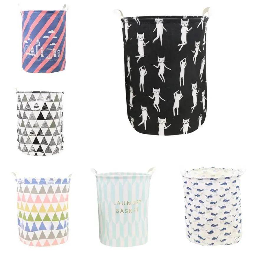 Storage Baskets Waterproof Canvas Sheets Laundry Clothes Laundry Basket