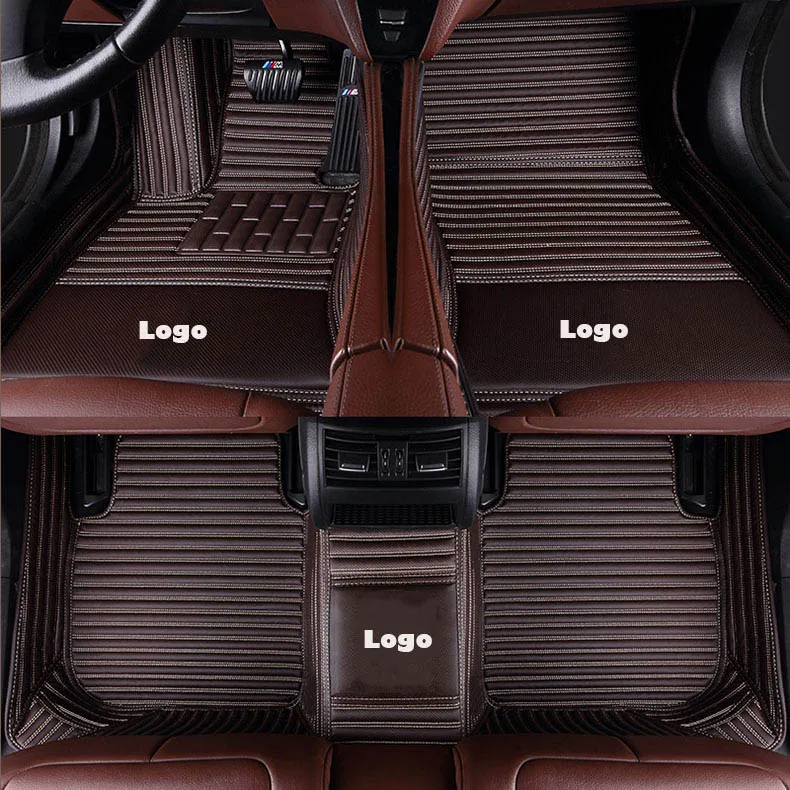 Автомобильные коврики на заказ для Toyota Alphard venza Land Cruiser 200 Prado 150 120 FJ Crusier Highlander автомобильные аксессуары Автомобильный Ковер - Название цвета: Coffee single layer