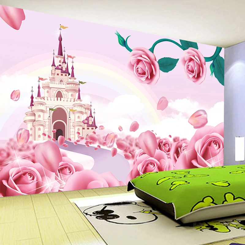Disney Princesa Corazones y flores autoadhesiva frontera del papel pintado 5M Cuarto de Niños
