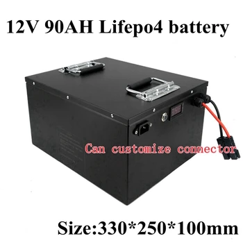 

Lithium 12v 90ah Lifepo4 Battery with 100A BMS 4S 12.6V for Caravan Lectronics Compressor Bass Boat Engine RV +10A Charger