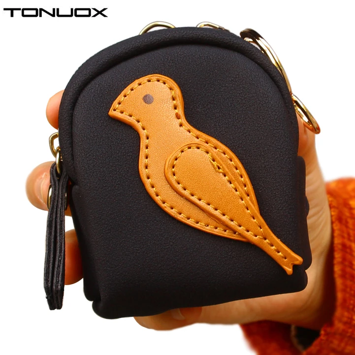 

TONUOX Women Wallets Lady Short Zipper Bird Coin Purse Cards Keys Mini Money Bags Buckle Woman Keychain Wallet Carteira Feminina