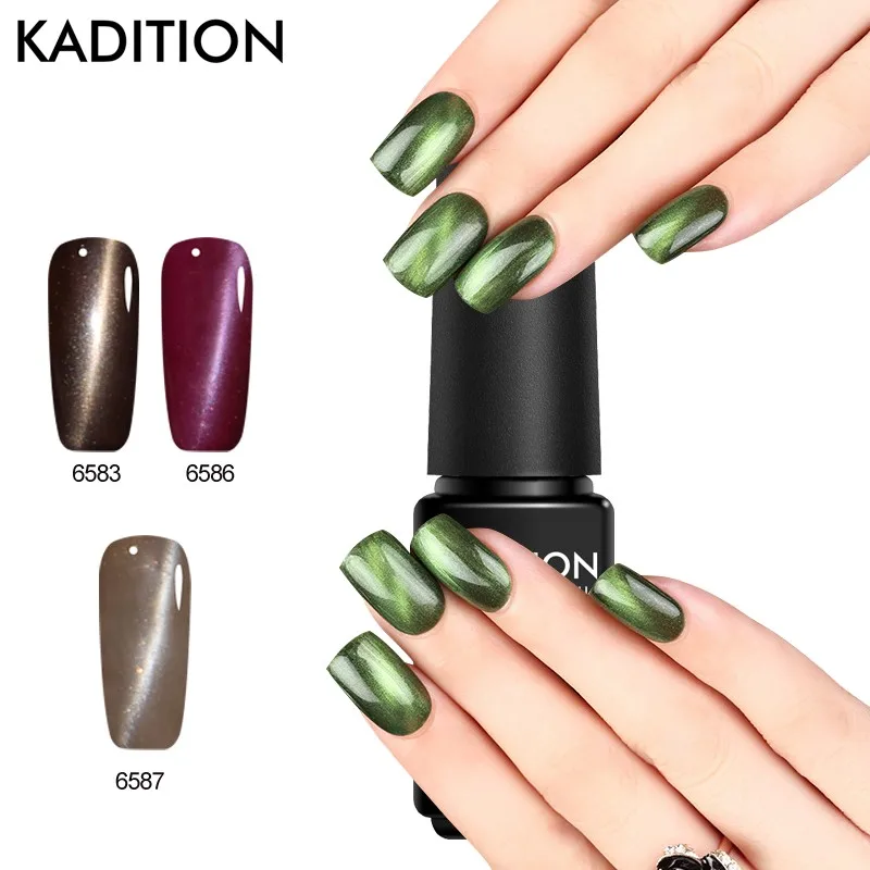 

KADITION Lucky Gel Nail Polish 3D Cat Eyes Magnet Primer Gel Lacquer DIY French Manicure Soak Off Long Lasting Gel Varnishes 7ml