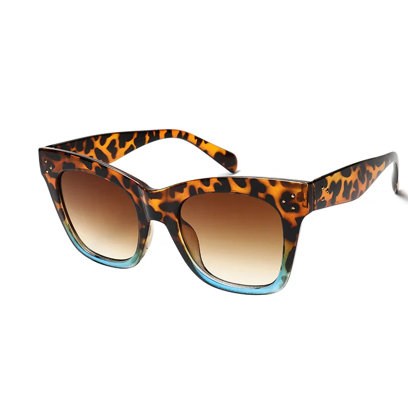 Большой кошачий глаз солнцезащитные очки для женщин женские ретро Роскошные брендовая дизайнерская обувь модные пластик рамки градиент цвет покрытие