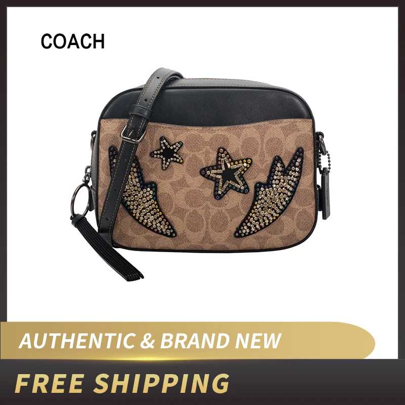 

COACH 31652 Rainbow Crystal Signature Coated Camera Bag