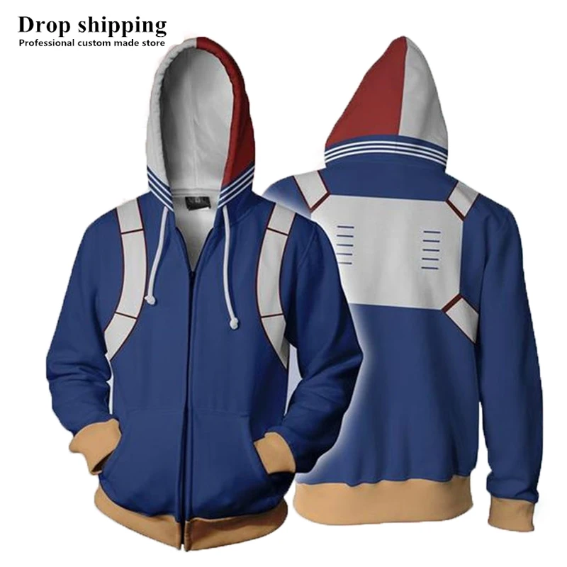

Anime My Hero Academia Todoroki Shoto 3D Hoodies Sweatshirts For Men Women Tracksuits Fashion Brand Hoodie Coats Hoody Tops