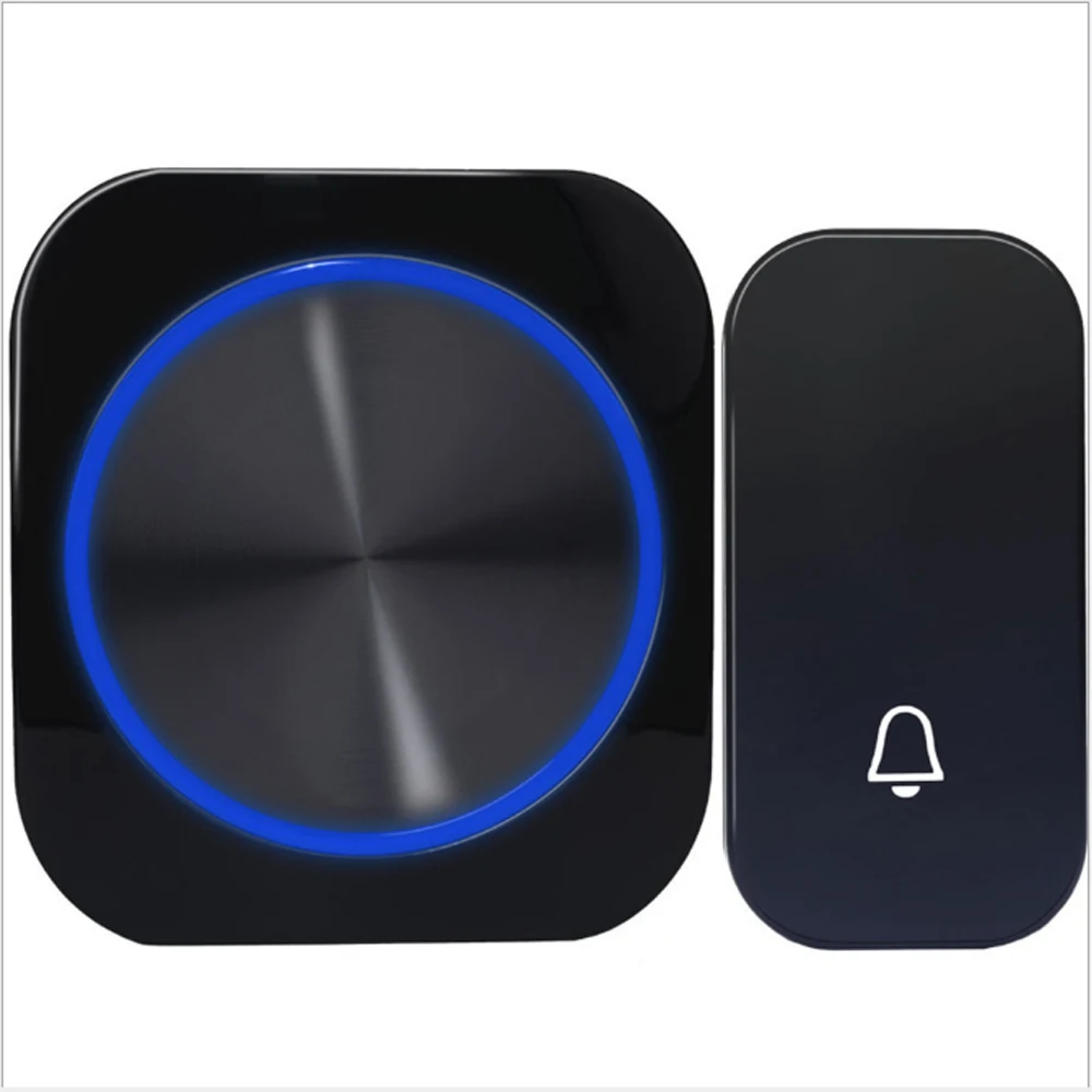 

EU Standard Wireless Doorbell Self-generation Does Not Require Battery Night Light 4 Modes Waterproof 1 Button 1 Receiver