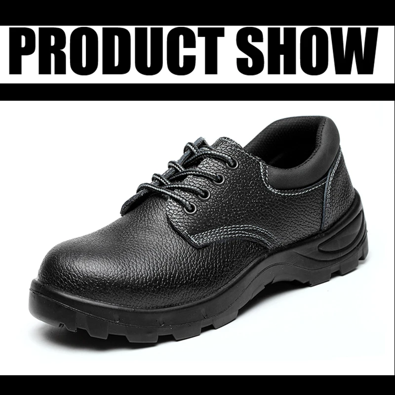 Ботинки со стальным носком Мужская защитная обувь Рабочая обувь на плоской подошве Повседневная защитная обувь кроссовки против разбивания удар рабочие мужские ботинки большой