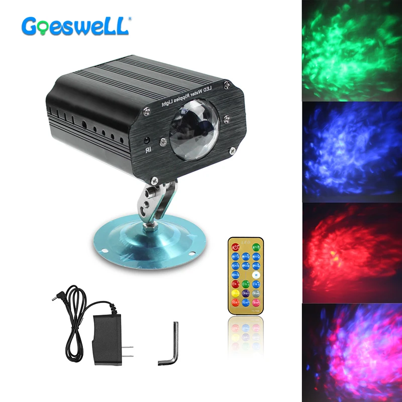 

New LED Laser Projector Light RGB Water Ripple Stage Lighting Effect Voice Remote Control Lamp for Holiday Party KTV Bar Djs Pub