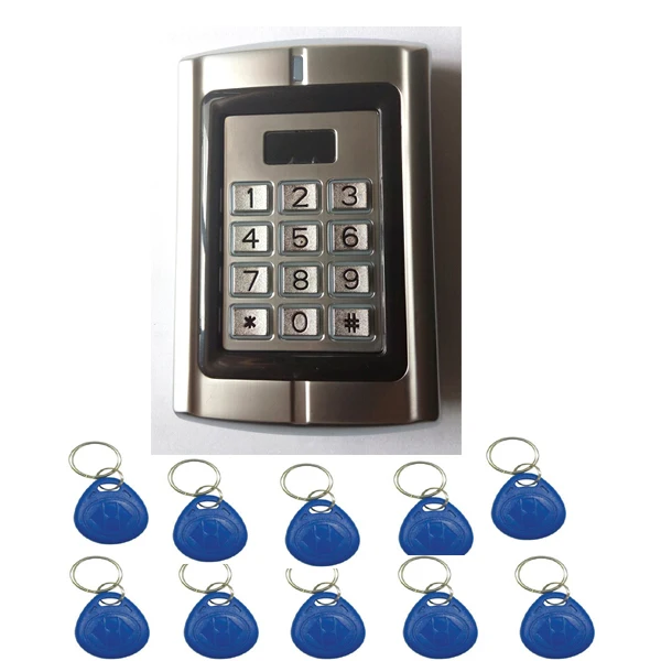 

10Pcs Card  +Metal Proximity RFID Card Single Door Access Control System Keypad