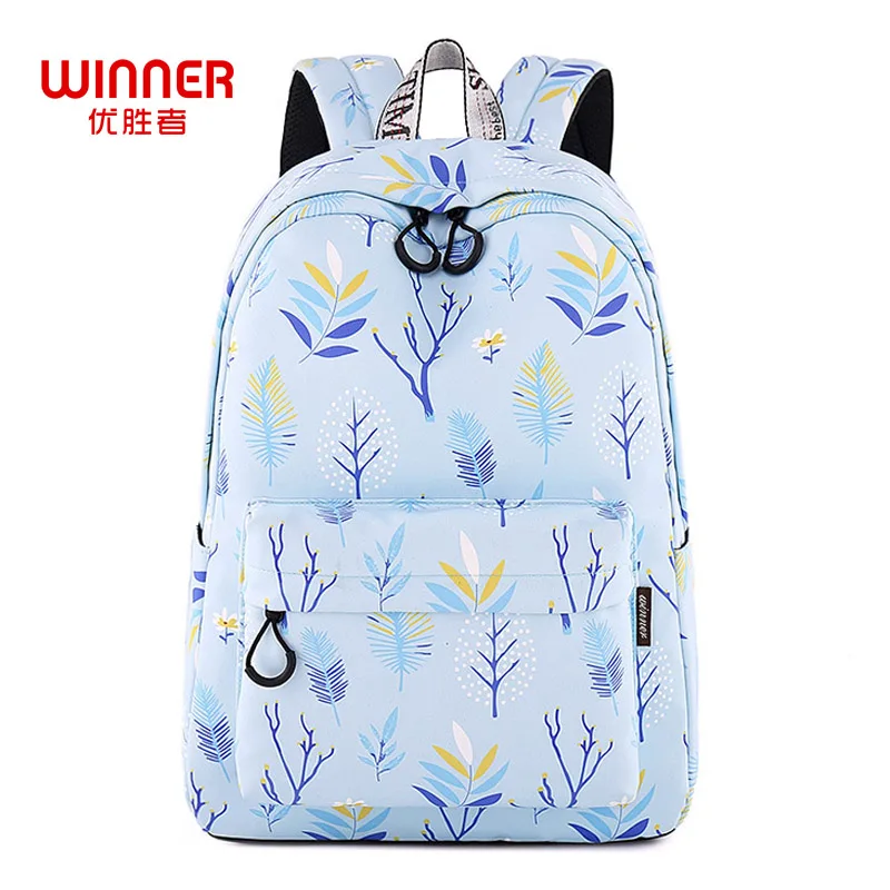

2019 Newest School Backpacks For Teenage Girls Fashion Leaves Printing Backpack Women Mochila Fresh Rucksack Casual Travel Bag
