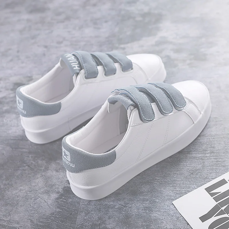Comprar Mujeres zapatillas de cuero gancho todo el Partido Mujer Zapatos casuales estilo conciso señora los estudiantes blancos 2018 nueva moda 35  39