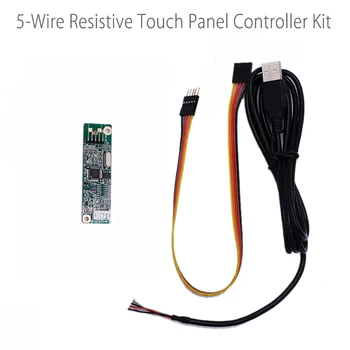 

5 Wire 5-Wire Resistive Touch Screen Panel USB Port Driver Controller Board DIY LCD Display Panel 232COM