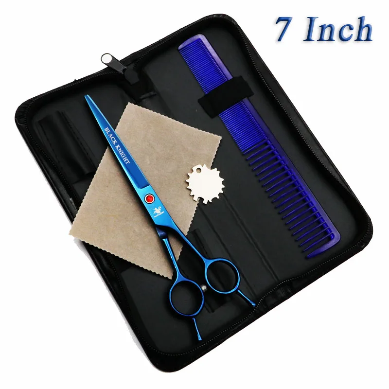 1 pcs add case " ножницы для ухода за животными профессиональные ножницы для стрижки волос для собак и кошек левая и правая рука Универсальный Синий стиль - Цвет: 1 pcs add case