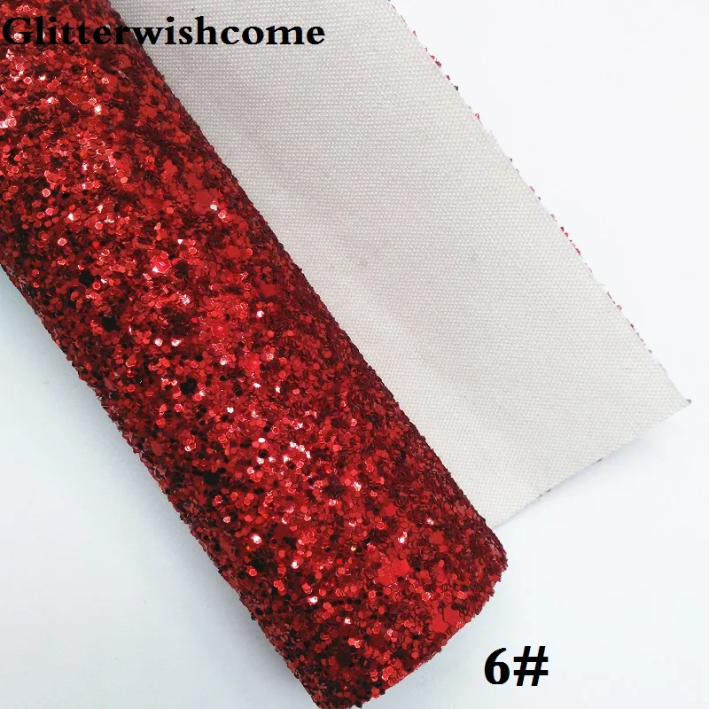 Glitterwishcome 21X29 см A4 размер винил для луков переливающийся с эффектом блестящей кожи Ткань Винил для луков, GM230A - Цвет: 6