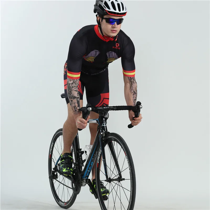 BOESTALK high quality men cycling set 2019 summer sports bike jersey+bib shorts gel pad maillot ciclismo hombre triathlon suit