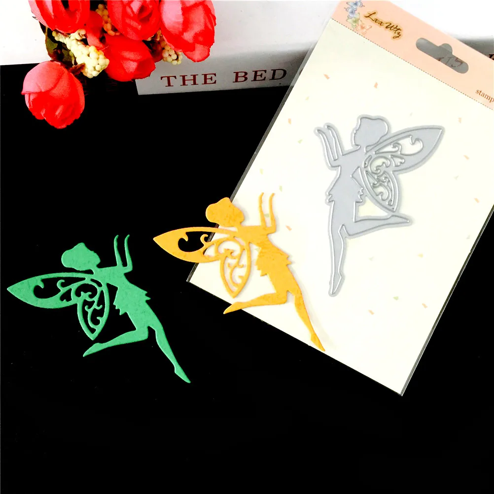 Fairy Flying Die Cuts metal Cutting Dies In Scrapbooking Embossing Folder DIY Play Card Template 8.1*5cm | Дом и сад