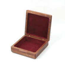 Орехового дерева квадратные ящики индивидуальный кулон кольцо коробка мульти-функциональные украшения маленькую коробочку обработки 105*105*40 мм