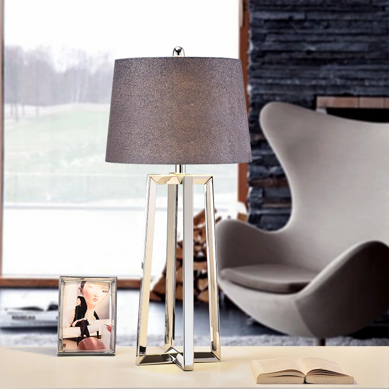 stainless steel Lamp Shades Big Modern Table Lamps For Living Room