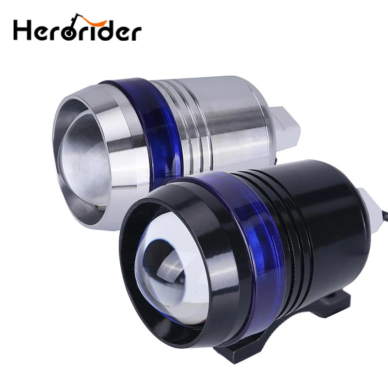 

12V LED Motorcycle Headlight 30W LED U3 Angel Eye Driving Lamp Fog Lights with Lens Head Lamp Spotlight Strobe ATV Offroad Car