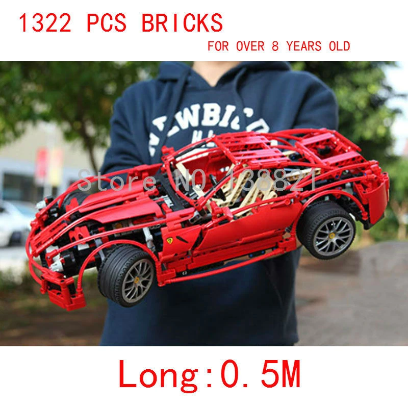 1322ピースbricks1 10 Gtb用以上8歳ブロックセルフロックレンガ互換レゴとレーサーフェラーリ599 Gtb Fiorano 8145 Compatible With Lego Lego Compatiblecompatible Lego Aliexpress