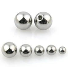50 шт. серебряный шарик из нержавеющей стали для пирсинга живота носа губ запасные Мячи