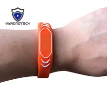 Дизайн 13,56 MHZ ISO14443A MIFARE классический 1K браслет NFC силиконовый rfid браслет(упаковка из 2