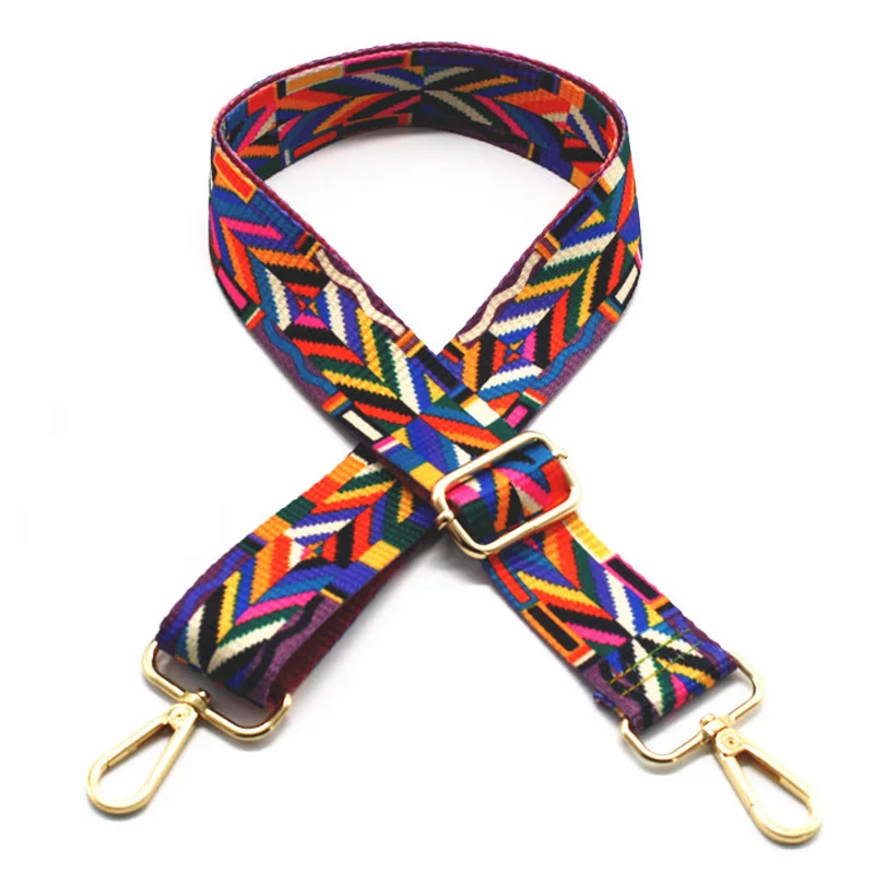 Nylon Colored Bags Straps Rainbow Belt Accessories Women Adjustable Shoulder Crossbody Handbag Straps Handle Ornament KZ151356