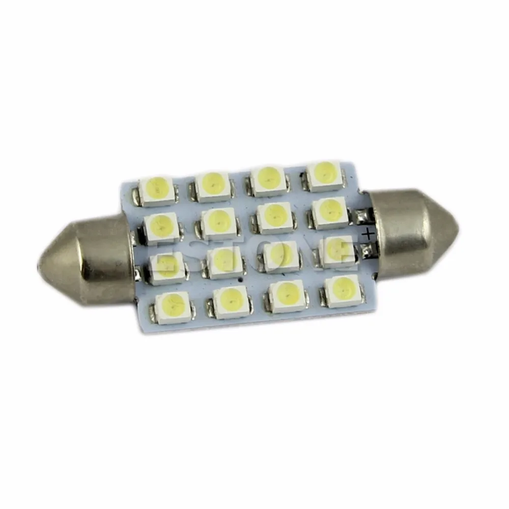 

High Quality White 41mm 16 LED 3528 SMD Car Interior Dome Light Lamp Bulb
