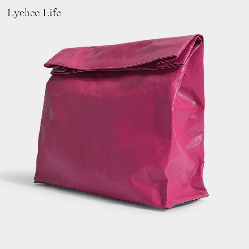 Lychee Life A4, мягкая тонкая искусственная кожа, сшитая ткань для рукоделия, сумки ручной работы, аксессуары для украшения с бантом