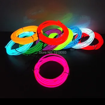 

2020 Powered by 2-AA Battery Driver 5.0mm 10 Color Choice 4Meter Popular EL Wire LED Strip Neon Light Popula DIY Design Glowing