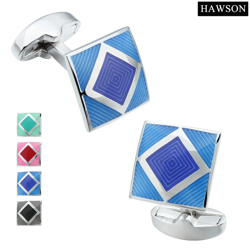

Luxury Wedding Cufflinks Shirt Button 4 Color Enamel Cuff links Men French Shirt Cuff High Quality Jewelry Accessories