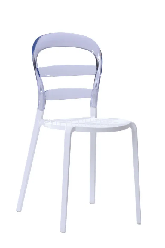 Минималистский современный Дизайн прозрачный двойной Цвет стул красивые Цвет ful стул мебель мода стиль лофт стул-2 шт - Цвет: White C Clear Back