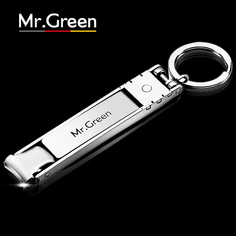  MR.GREEN Stainless Steel Ultra-thin Foldable Hand Toe Nail Clippers Cutter With Keychain Cutter Tri